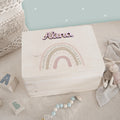 Erinnerungsbox 3D-Name "Regenbogen Rosa" Aquarell