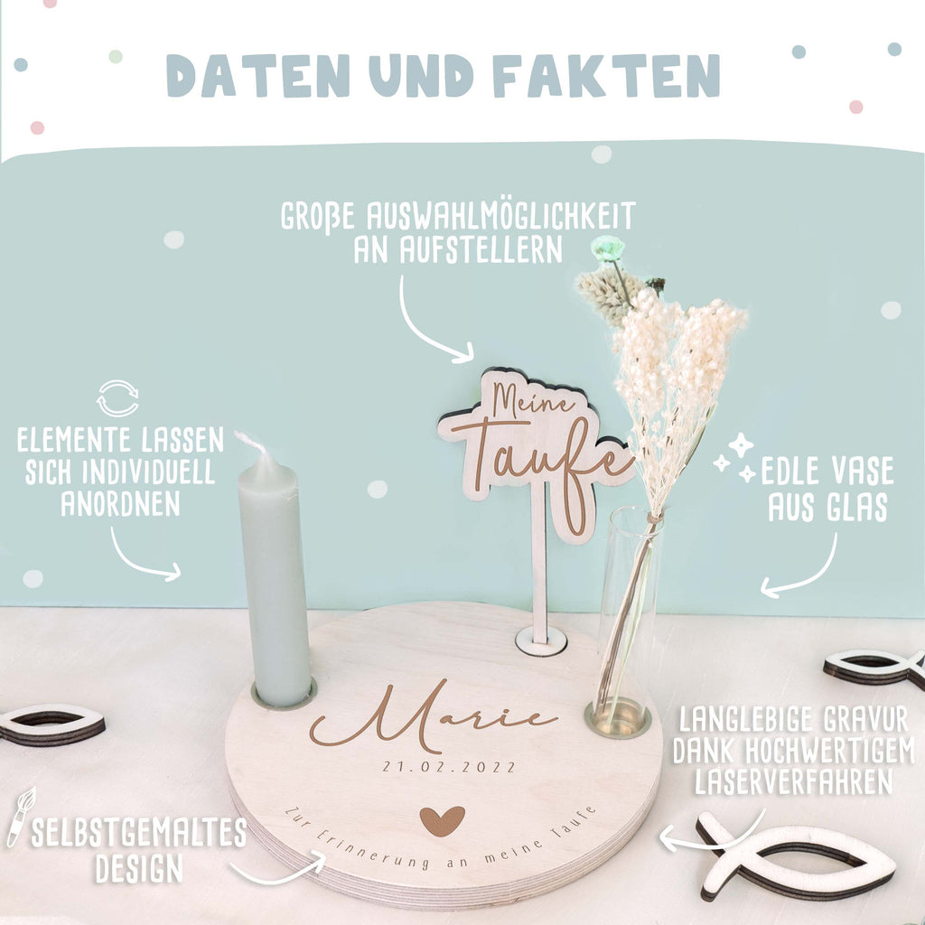 Taufteller „Clean“ personalisiert Gravur