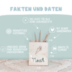 Personalisierter Stiftehalter "Schultüten"-Gravur mit 3D-Name