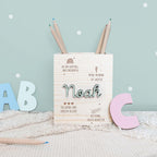 Personalisierter Stiftehalter "Affirmations-Sprüche" mit 3D-Name