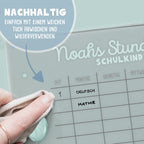 Personalisierter Stundenplan Transparent - abwischbar - mit Stift