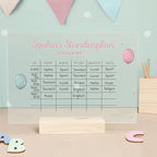 Personalisierter Stundenplan Transparent - abwischbar - mit Stift
