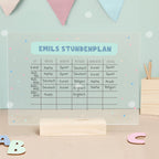 Personalisierter Stundenplan Transparent - abwischbar - mit Stift