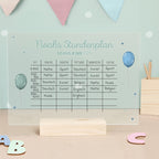Personalisierter Stundenplan Transparent - abwischbar - mit Stift