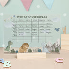 Personalisierter Stundenplan Transparent - abwischbar - mit Stift