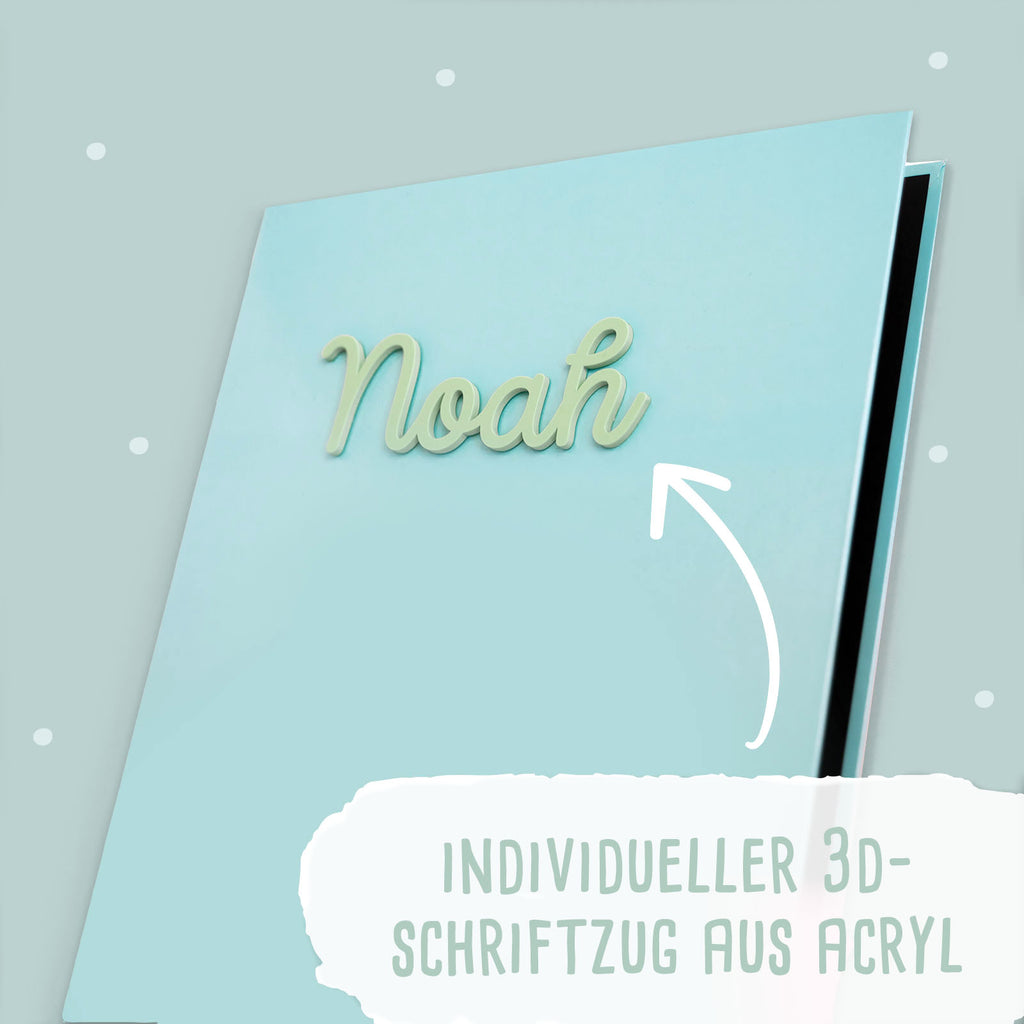 Falken Zeugnismappe Karton Ringbuch mit 3D-Name A4 Blau