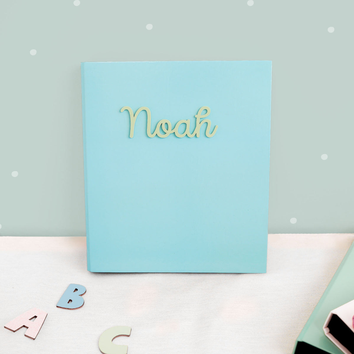 Falken Zeugnismappe Karton Ringbuch mit 3D-Name A4 Blau