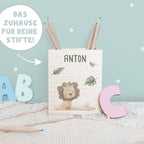Einschulungs-Set Zeugnismappe und Stiftehalter "Löwe"
