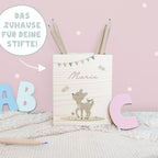 Einschulungs-Set Zeugnismappe und Stiftehalter "Reh"