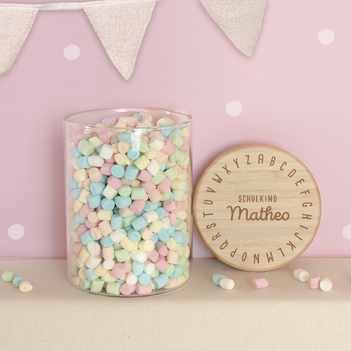 Vorratsglas "Alphabet" Geschenk zur Einschulung