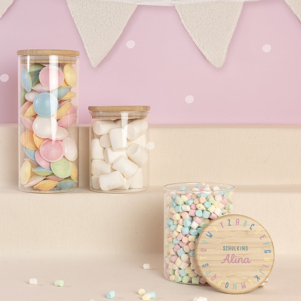 Vorratsglas "Alphabet" Geschenk zur Einschulung