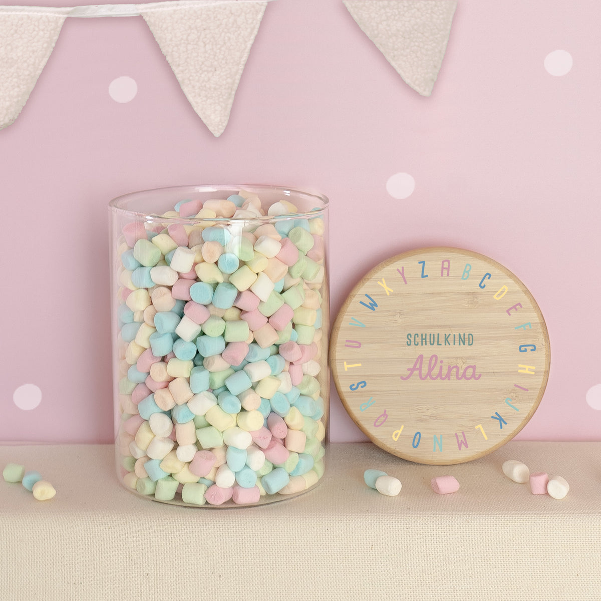 Vorratsglas "Alphabet" Geschenk zur Einschulung