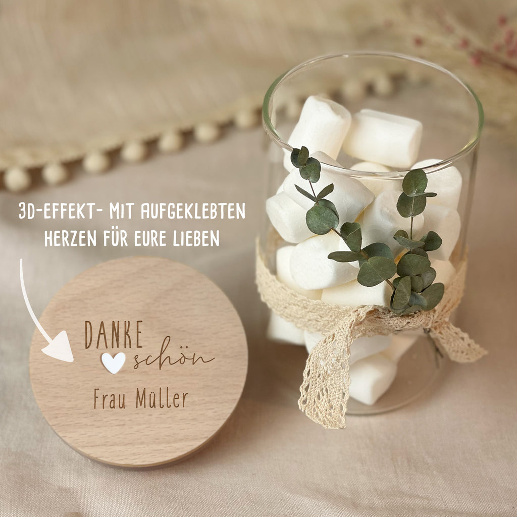 Vorratsglas als Abschiedsgeschenk „Dankeschön“ personalisiert – Geschenk für Lehrer & Erzieher