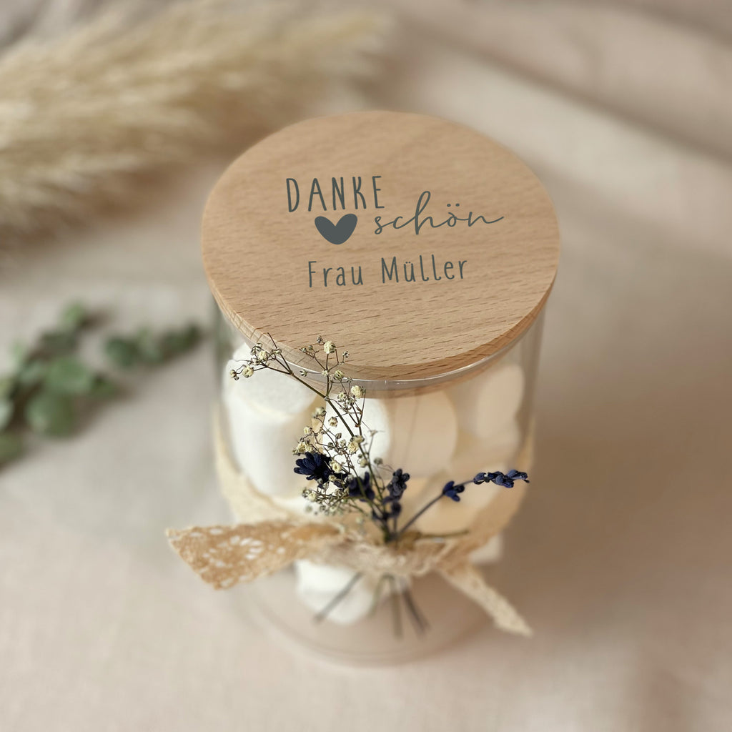 Vorratsglas als Abschiedsgeschenk „Dankeschön“ personalisiert – Geschenk für Lehrer & Erzieher