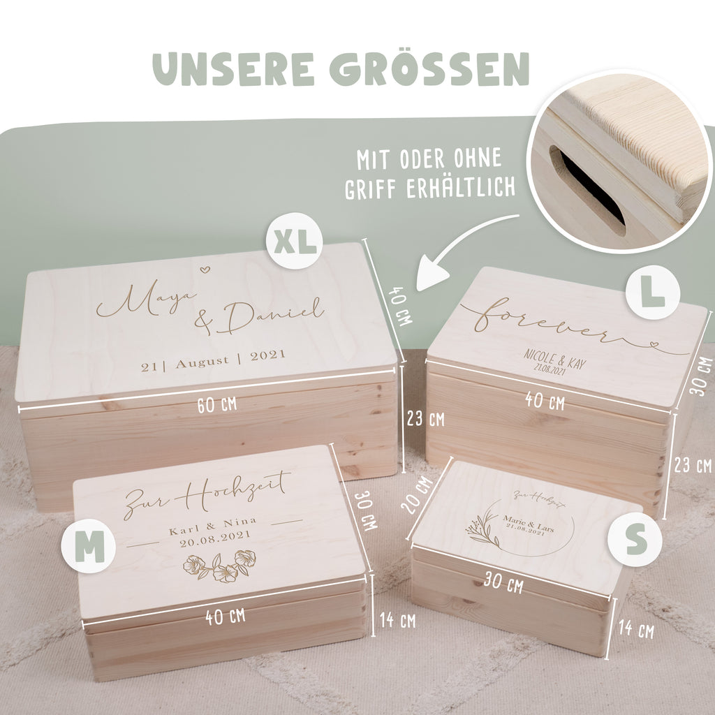 Personalisierte Erinnerungsbox zur Hochzeit "Wedding"