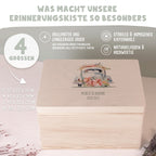 Personalisierte Erinnerungsbox zur Hochzeit Aquarell "Auto mit Blumen"