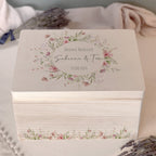 Personalisierte Erinnerungsbox zur Hochzeit Aquarell "Blumenkreis"