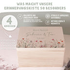 Personalisierte Erinnerungsbox zur Hochzeit Aquarell "Blumenwiese"