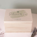 Personalisierte Erinnerungsbox zur Hochzeit Aquarell "Pinselstrich"