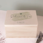 Personalisierte Erinnerungsbox zur Hochzeit Aquarell "Pinselstrich"