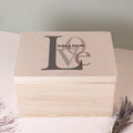 Personalisierte Erinnerungsbox zur Hochzeit Aquarell "Love bunt"
