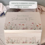 Personalisierte Erinnerungsbox zur Hochzeit Aquarell "Blumenwiese"