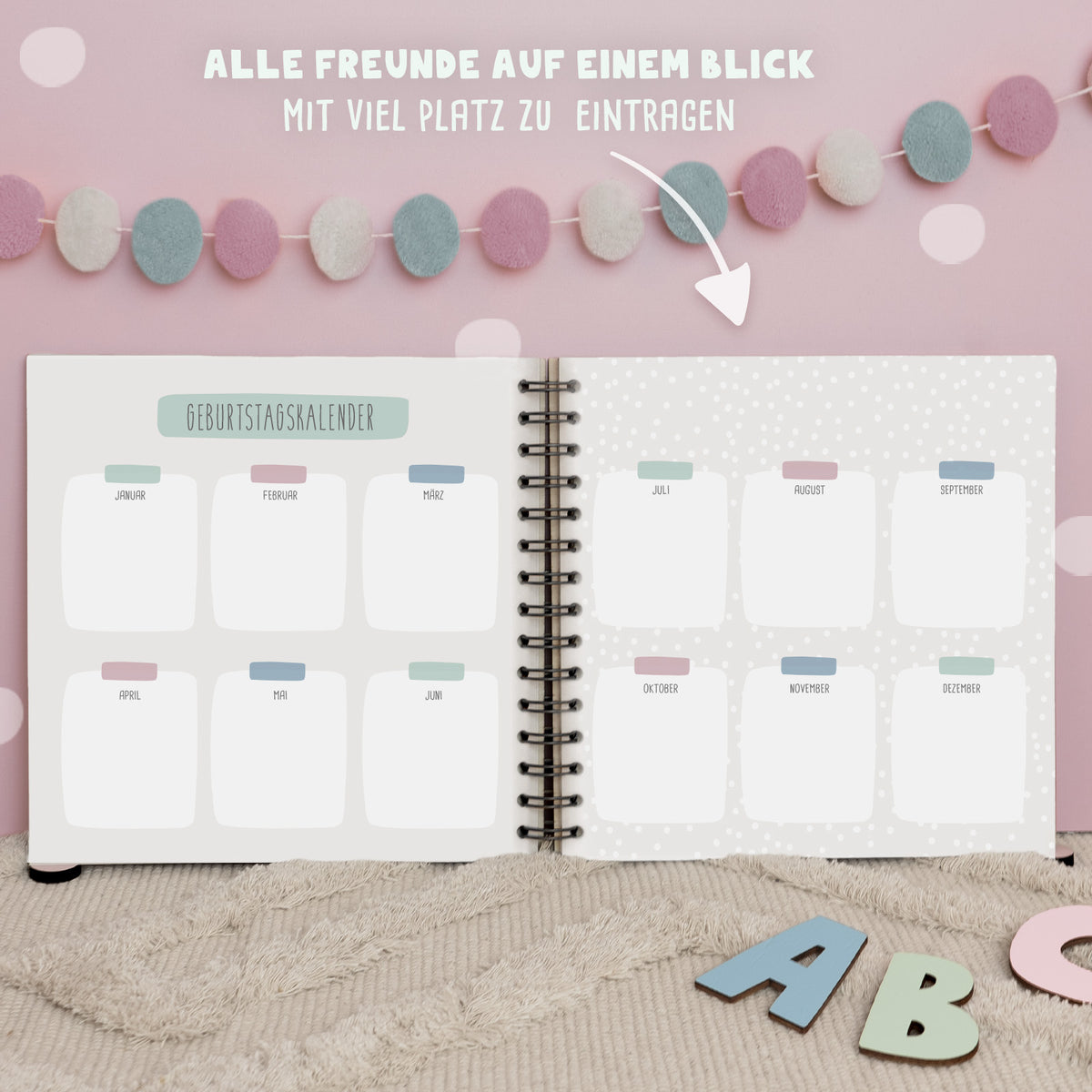Personalisiertes Freundebuch zur Einschulung "Regenbogen"