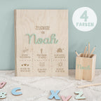 Einschulungs-Set Zeugnismappe und Stiftehalter 3D-Name "Sprüche"