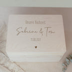 Erinnerungsbox zur Hochzeit „Unsere Hochzeit“ personalisiert Gravur