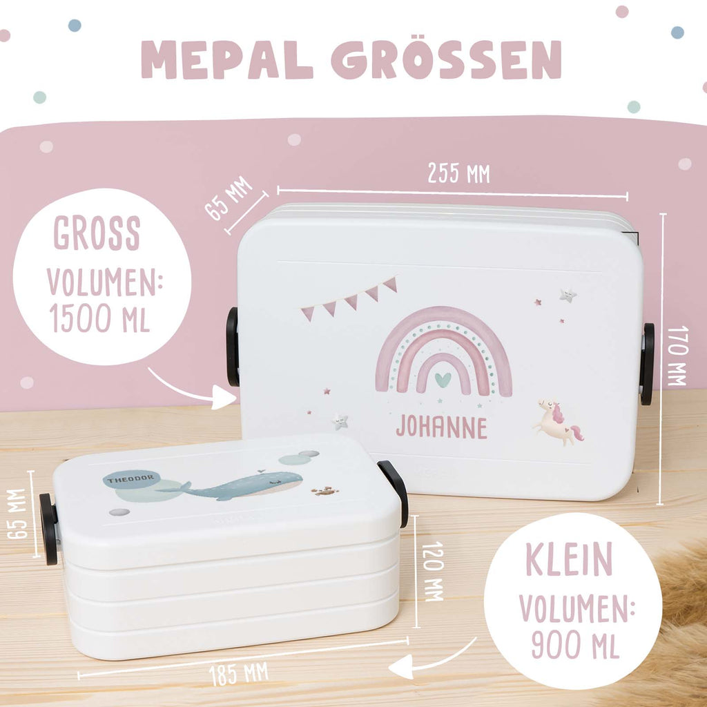 Personalisiertes Set Trinkflasche & Mepal Lunchbox "Feuerwehr"