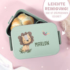 Personalisiertes Set Trinkflasche & Mepal Lunchbox "Löwe"