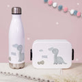 Personalisiertes Set Trinkflasche & Mepal Lunchbox "Dino"