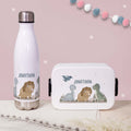 Personalisiertes Set Trinkflasche & Mepal Lunchbox "Dinowelt"