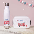 Personalisiertes Set Trinkflasche & Mepal Lunchbox "Feuerwehr"