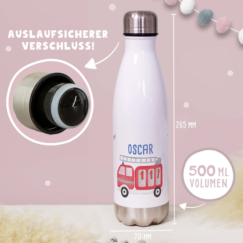 Personalisiertes Set Trinkflasche & Mepal Lunchbox "Feuerwehr"