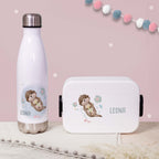 Personalisiertes Set Trinkflasche & Mepal Lunchbox "Otter"