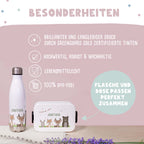 Personalisiertes Set Trinkflasche & Mepal Lunchbox "Wald"