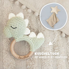 Personalisierte Babyrassel "Dino"