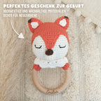 Personalisierte Babyrassel "Fuchs"