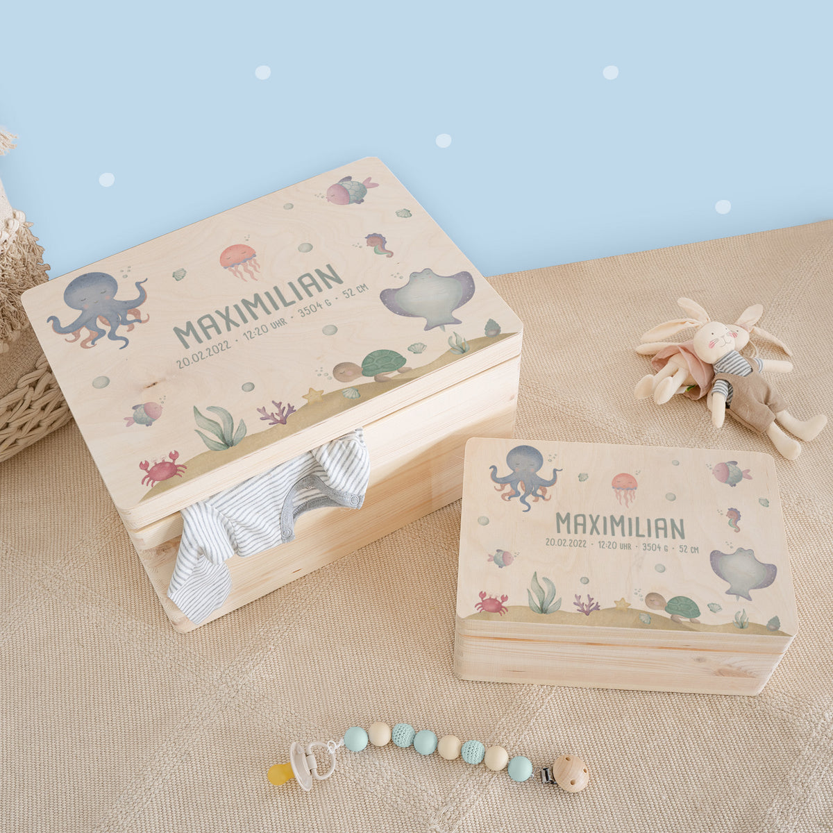 Erinnerungsbox "Unterwasserwelt" Aquarell