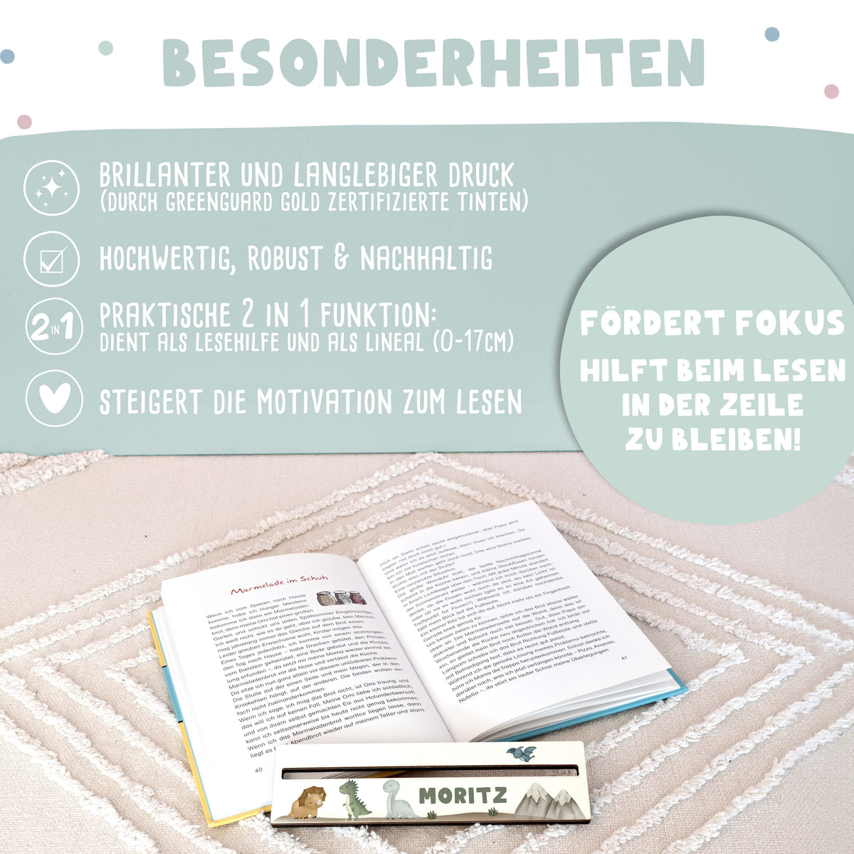 Personalisierte Lesehilfe "Dinowelt"