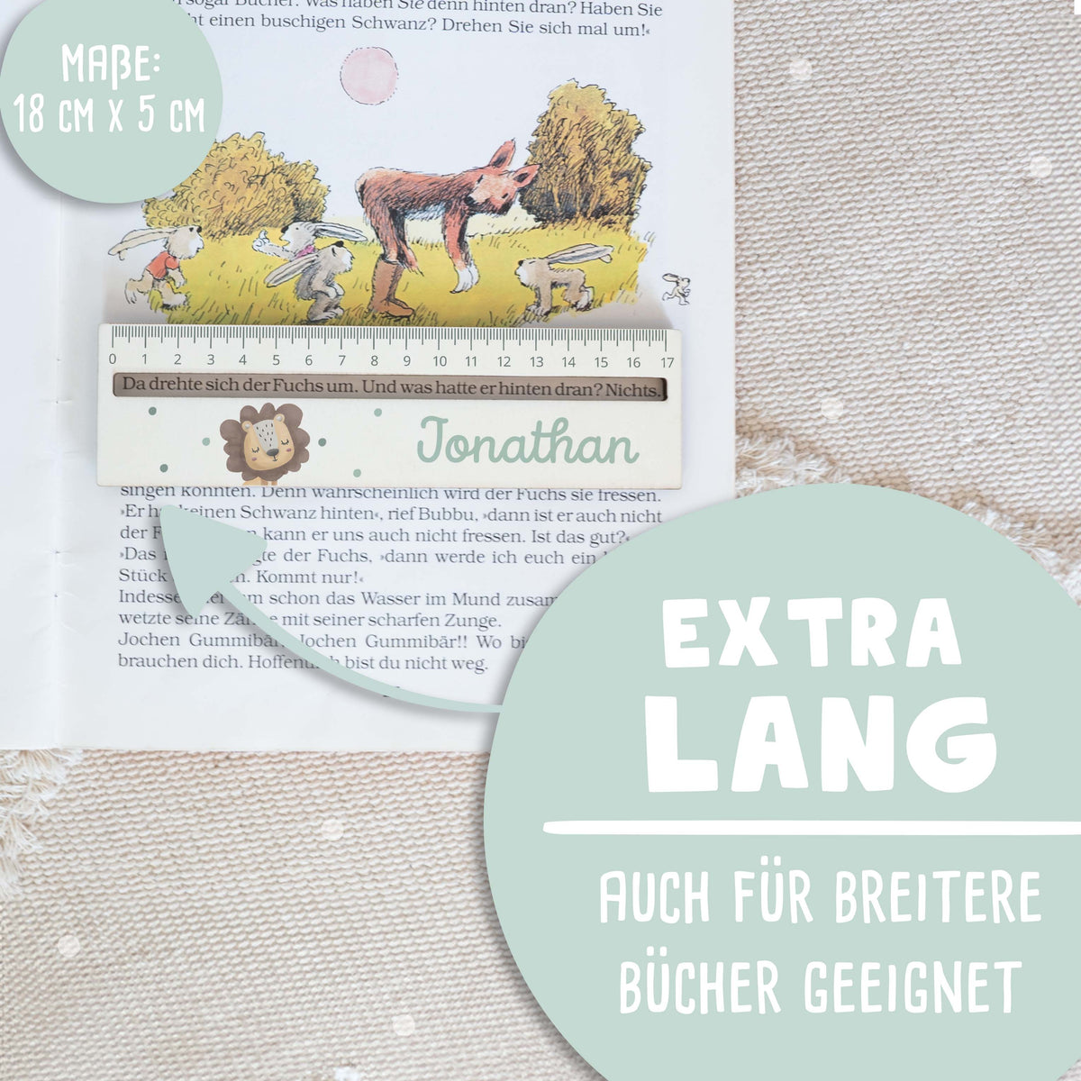 Personalisierte Lesehilfe "Löwe"
