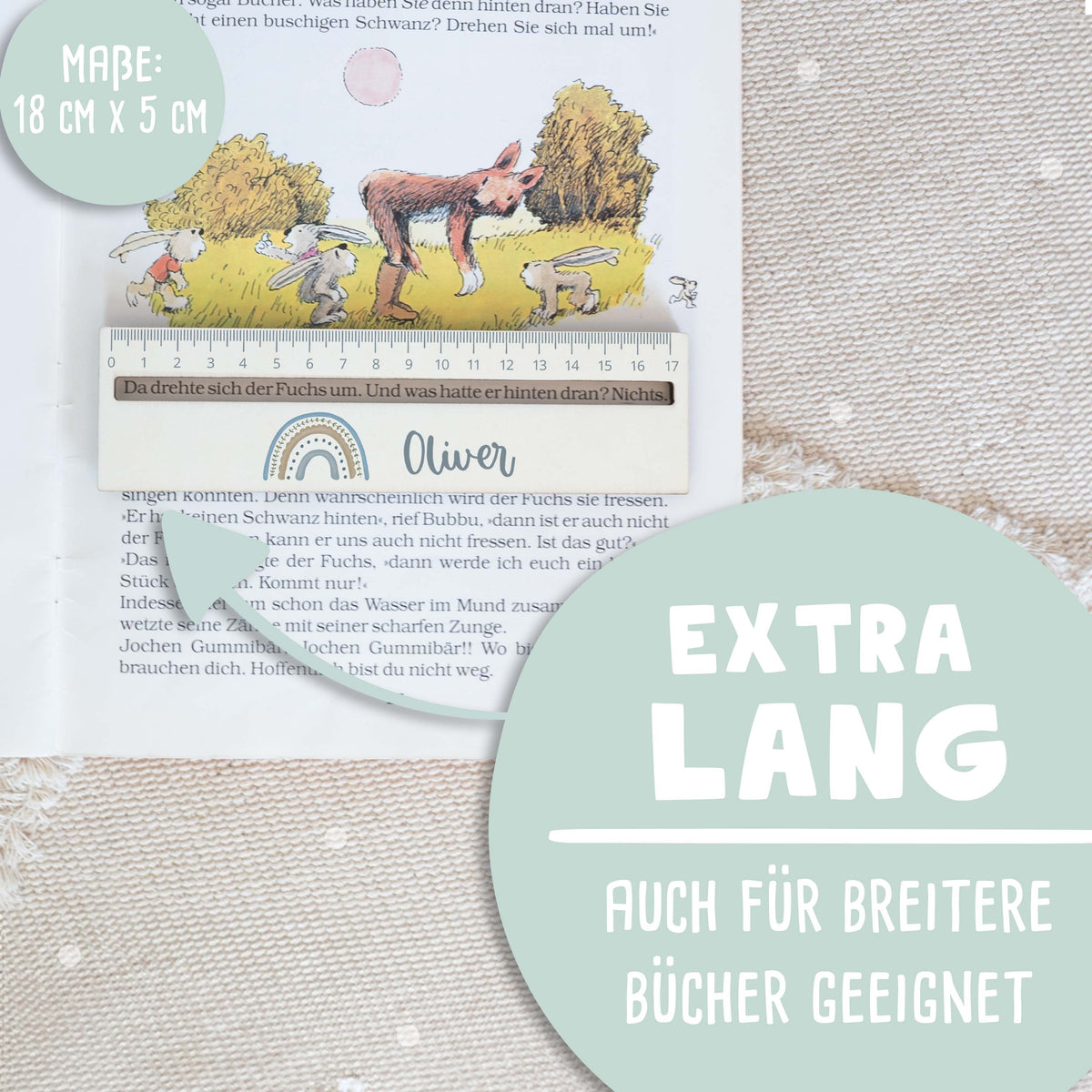 Personalisierte Lesehilfe "Regenbogen Rosa"