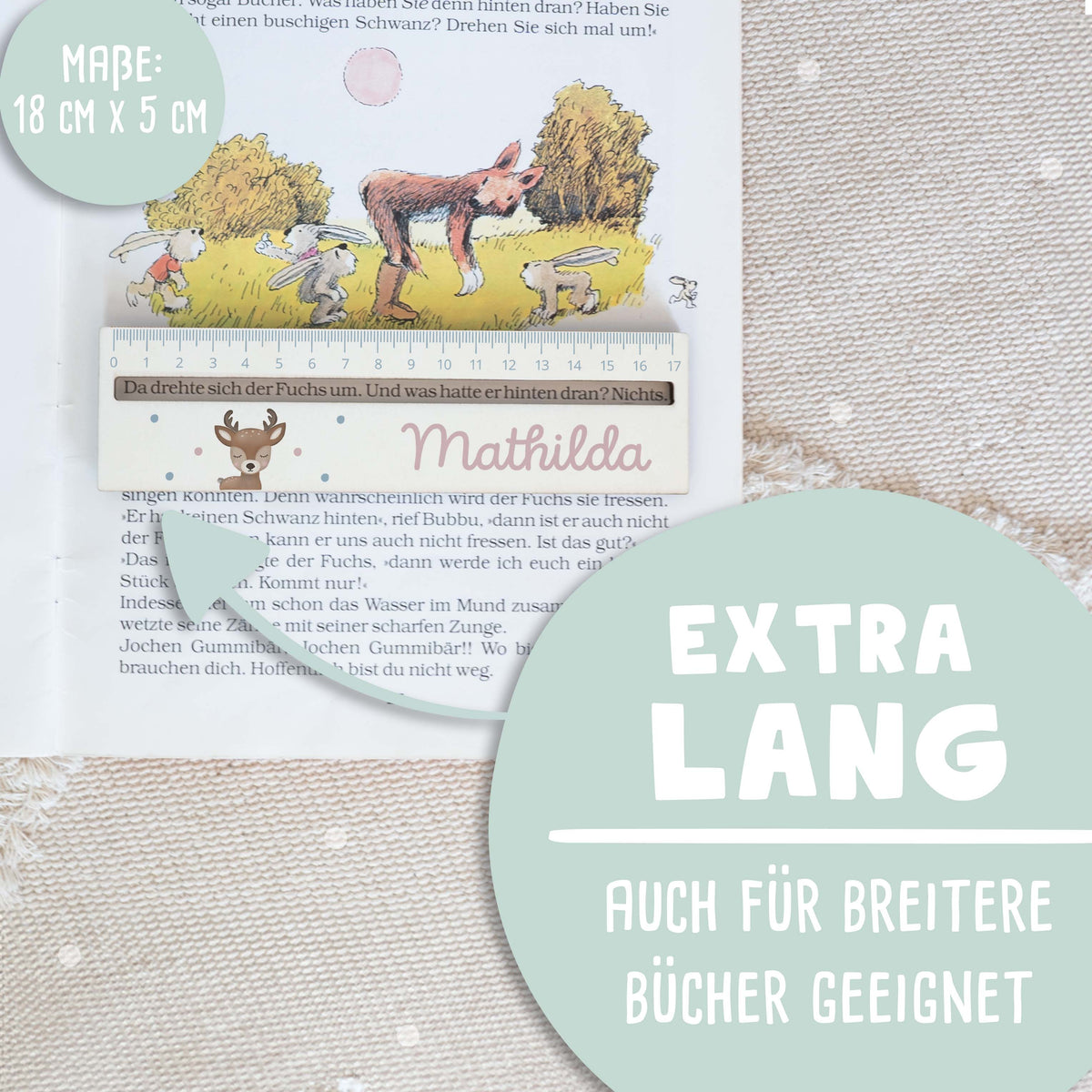 Personalisierte Lesehilfe "Reh"