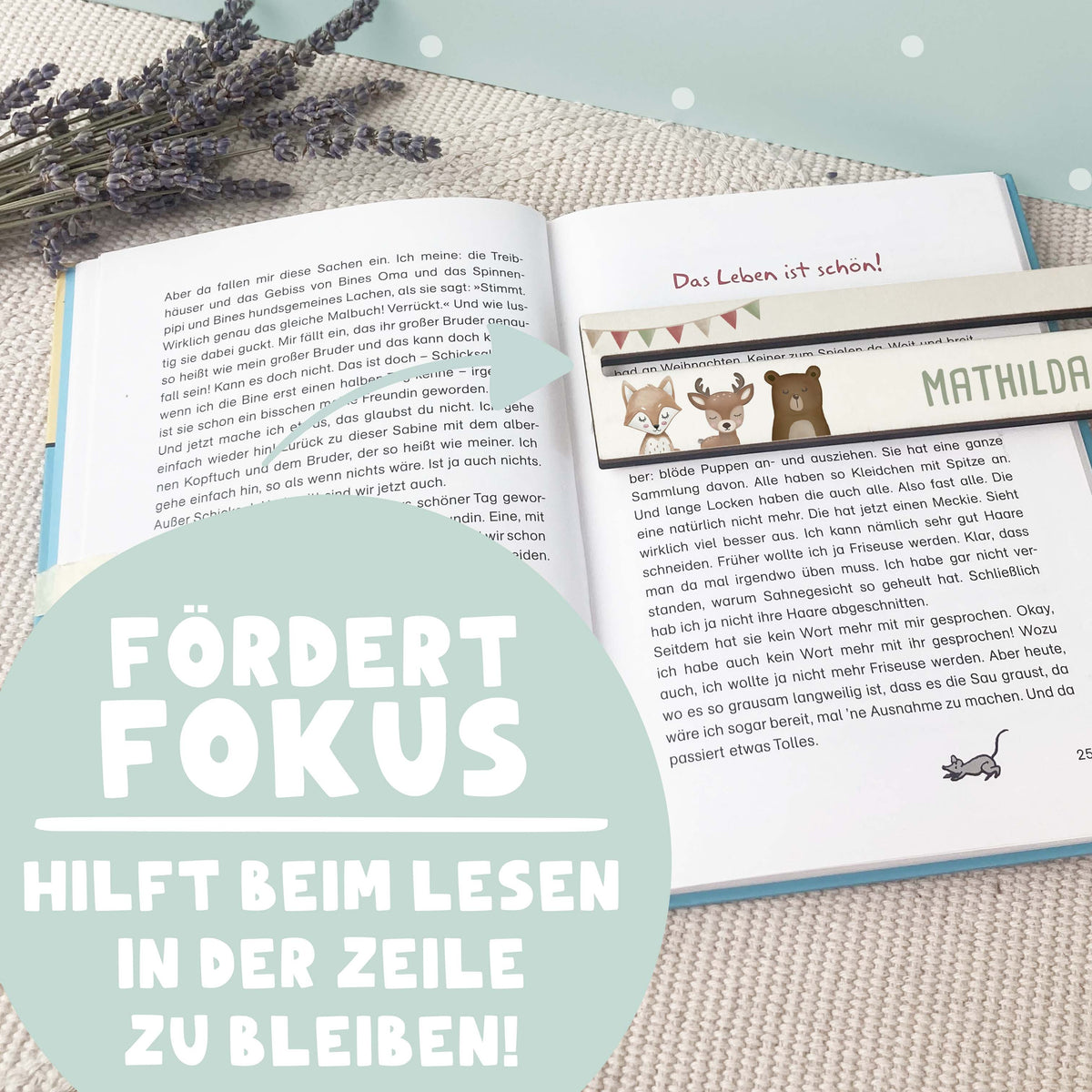 Personalisierte Lesehilfe "Waldtiere"