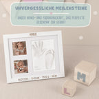 Fotorahmen Hand- & Fußabdruck Set Ton Druck