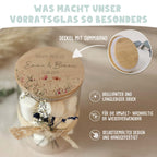 Personalisiertes Vorratsglas "Blumenwiese" Hochzeitsgeschenk