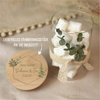 Personalisiertes Vorratsglas "Eukalyptus-Grafik" Hochzeitsgeschenk