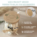 Personalisiertes Vorratsglas "Eukalyptus-Grafik" Hochzeitsgeschenk
