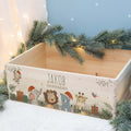 Aquarell-Adventskiste "Safari", Adventskalender zum Befüllen